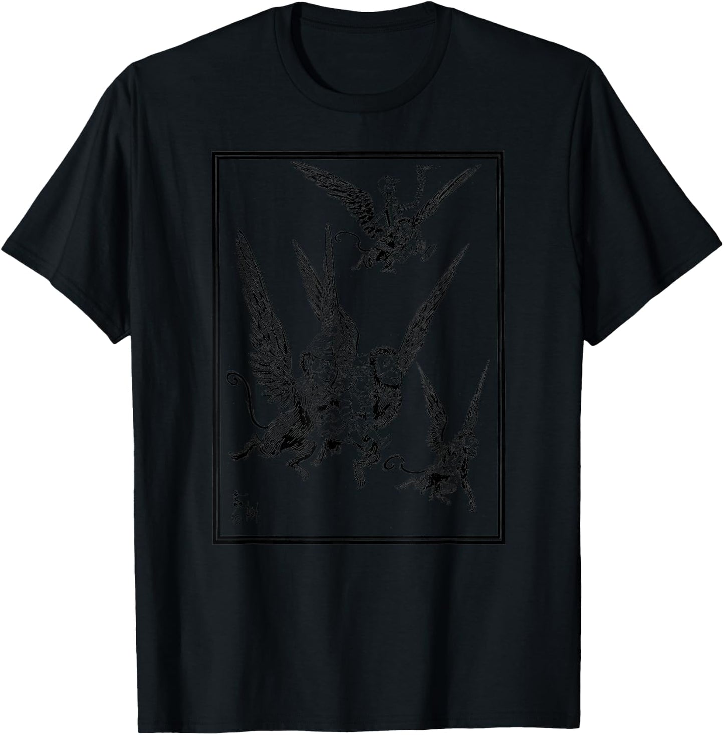 Wizard of Oz Flying Monkeys Tin Man Dorothy and Toto T-Shirt - T-Shirt | Black