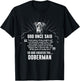 God Once Said Doberman Dog Gift T-Shirt - T-Shirt | Black