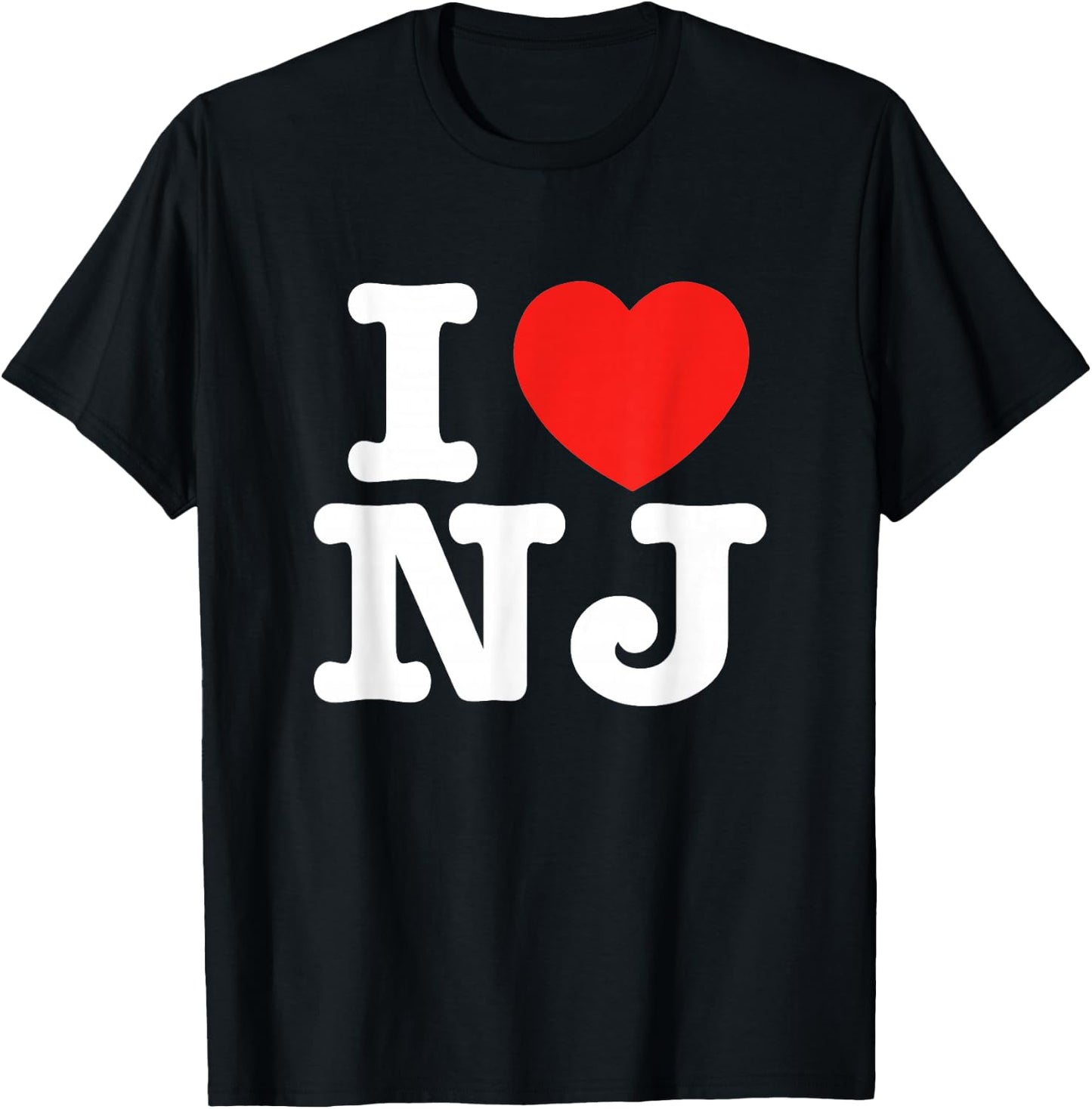 I Heart New Jersey (NJ) Love T-Shirt - T-Shirt | Black