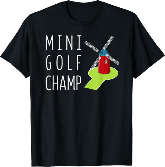 Fun Mini Golf Shirt, Putt Putt Golfing Champ Gift T-Shirt - T-Shirt | Black