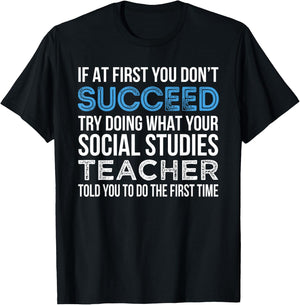 Social Studies Teacher Gift Funny Men Women T-Shirt - T-Shirt | Black