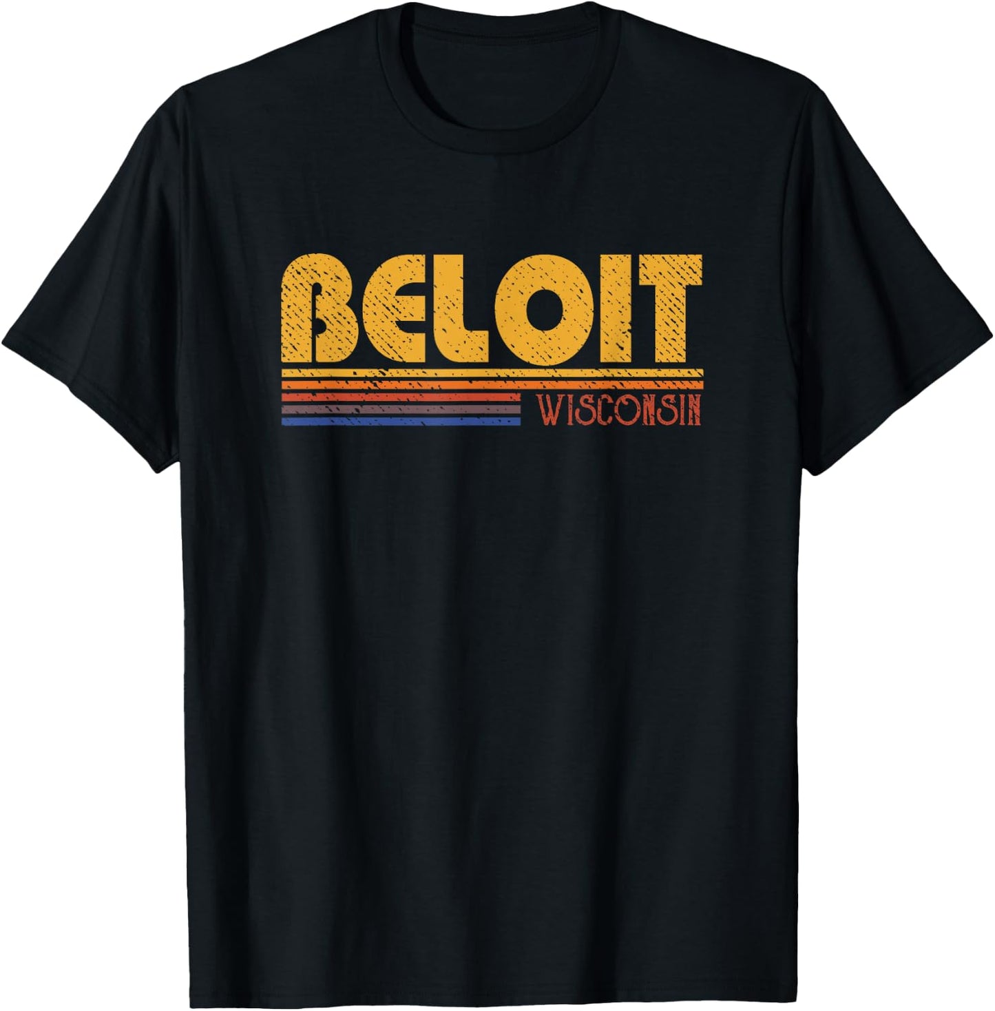 Retro Beloit Wisconsin T-Shirt - T-Shirt | Black