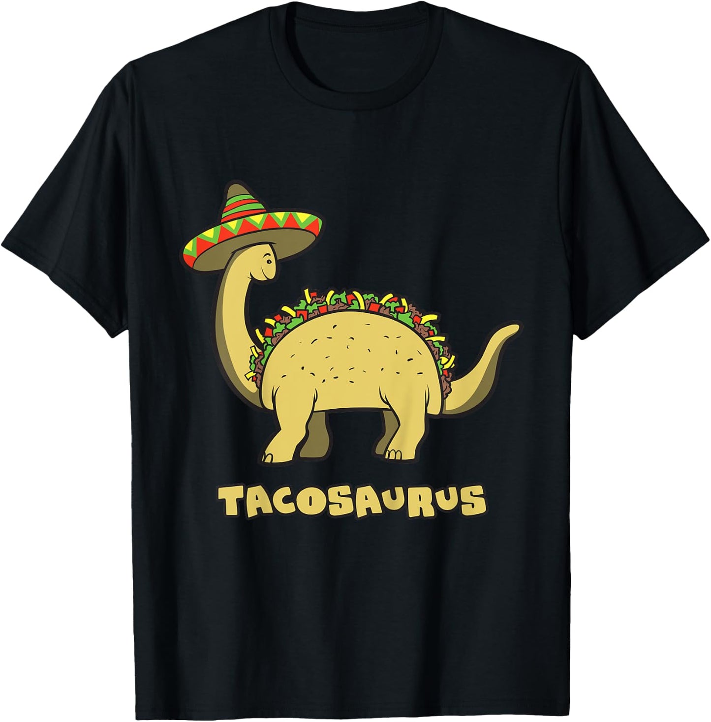 Funny Tacosaurus - Kids' Taco Dinosaur Gift T-Shirt - T-Shirt | Black