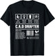 CAD Drafter Gift Funny T-Shirt - T-Shirt | Black