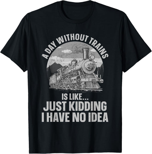 Best Train Art Women Railroad Steam Train Lovers T-Shirt - T-Shirt | Black
