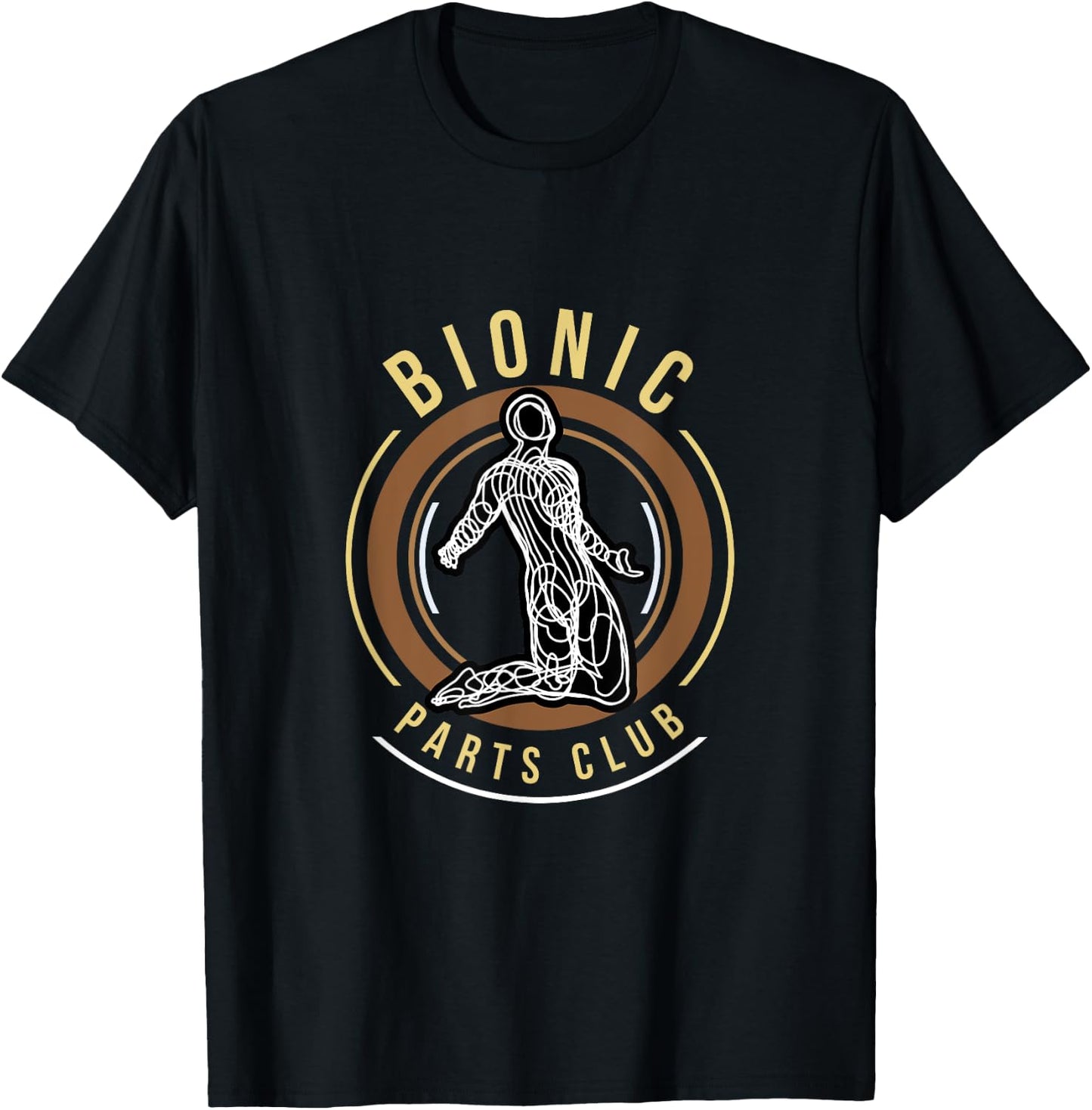 Bionic Club Custom Parts Knee Hip Replacements design T-Shirt - T-Shirt | Black