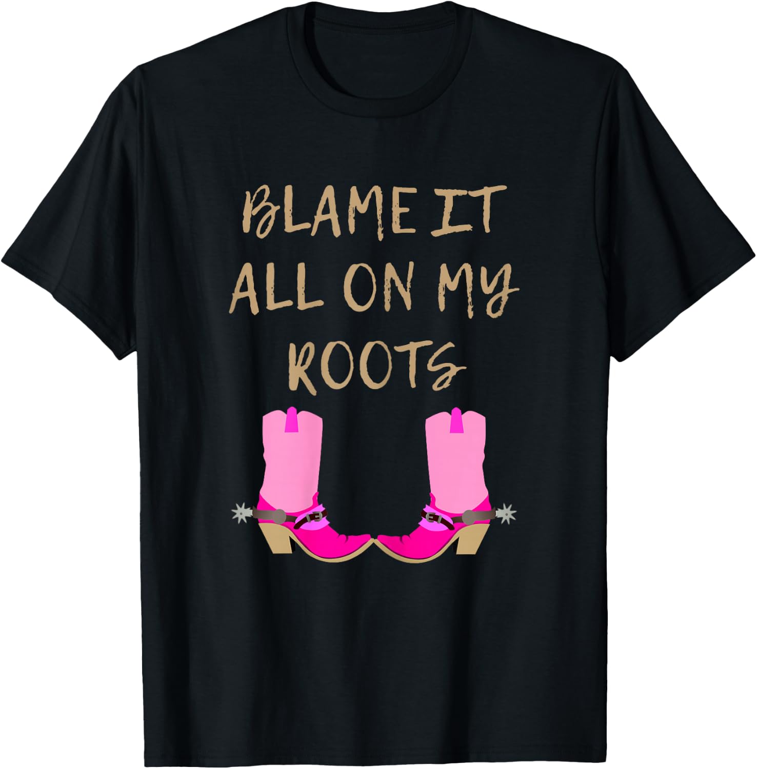 Blame It All On My Roots | Girls Kids - Country T-Shirt - T-Shirt | Black