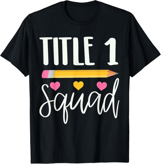 Title 1 Reading Teacher Shirt T-Shirt - T-Shirt | Black