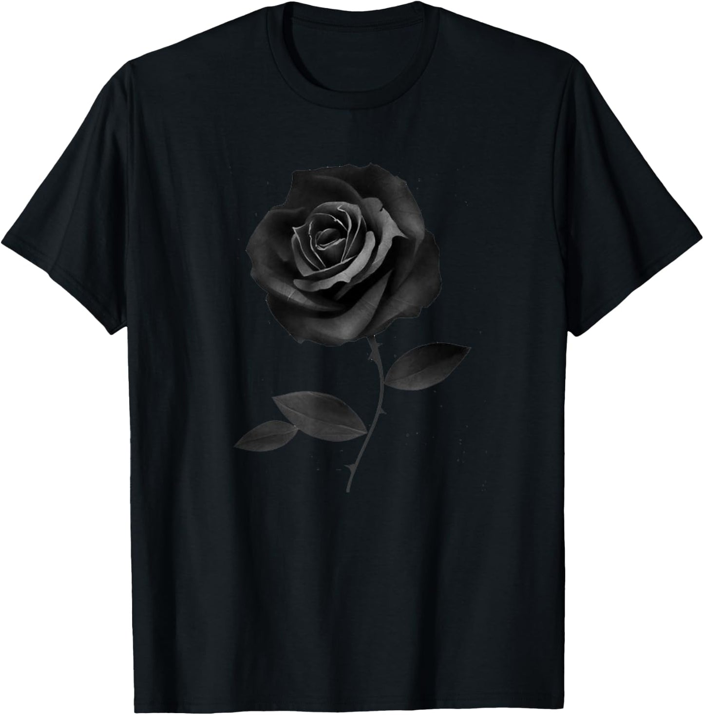 Beautiful Black Rose Flower T-Shirt - T-Shirt | Black