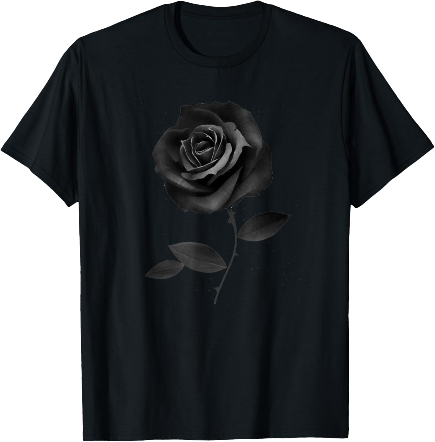 Beautiful Black Rose Flower T-Shirt - T-Shirt | Black