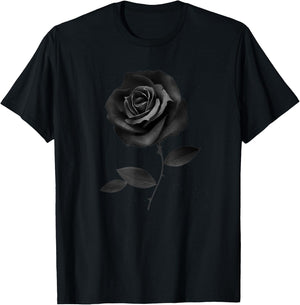 Beautiful Black Rose Flower T-Shirt - T-Shirt | Black