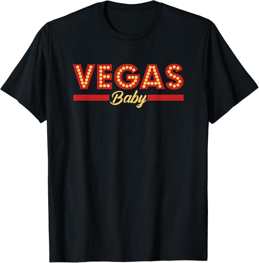 Vegas Baby Cool Gambling Shirt T-Shirt - T-Shirt | Black