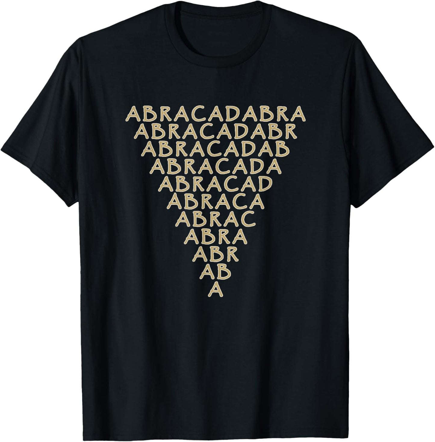 Abracadabra Triangle Protection Amulet Magic T-Shirt - T-Shirt | Black