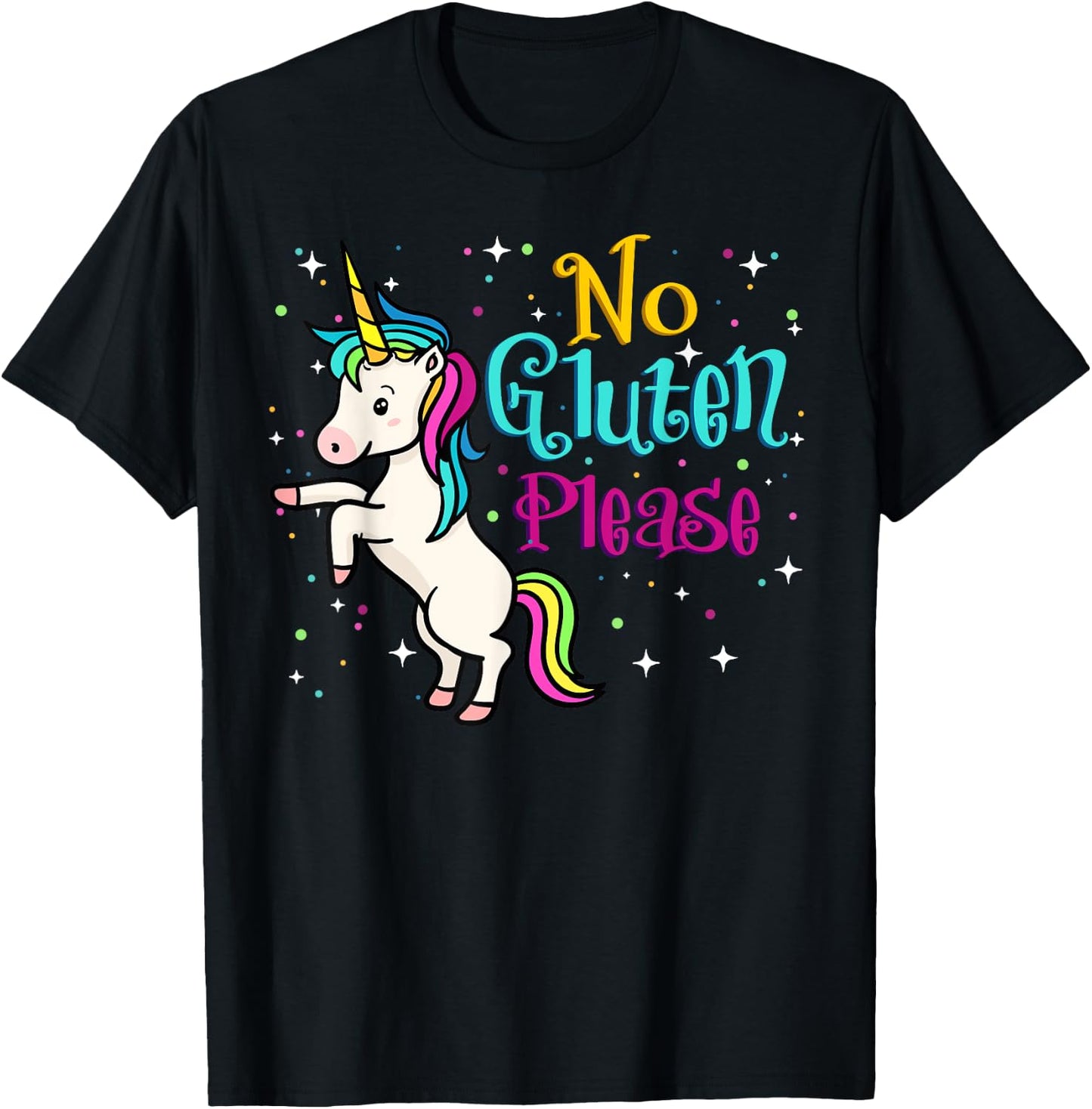 No Gluten Please Shirt Celiac Disease Autoimmune Eco Gift T-Shirt - T-Shirt | Black