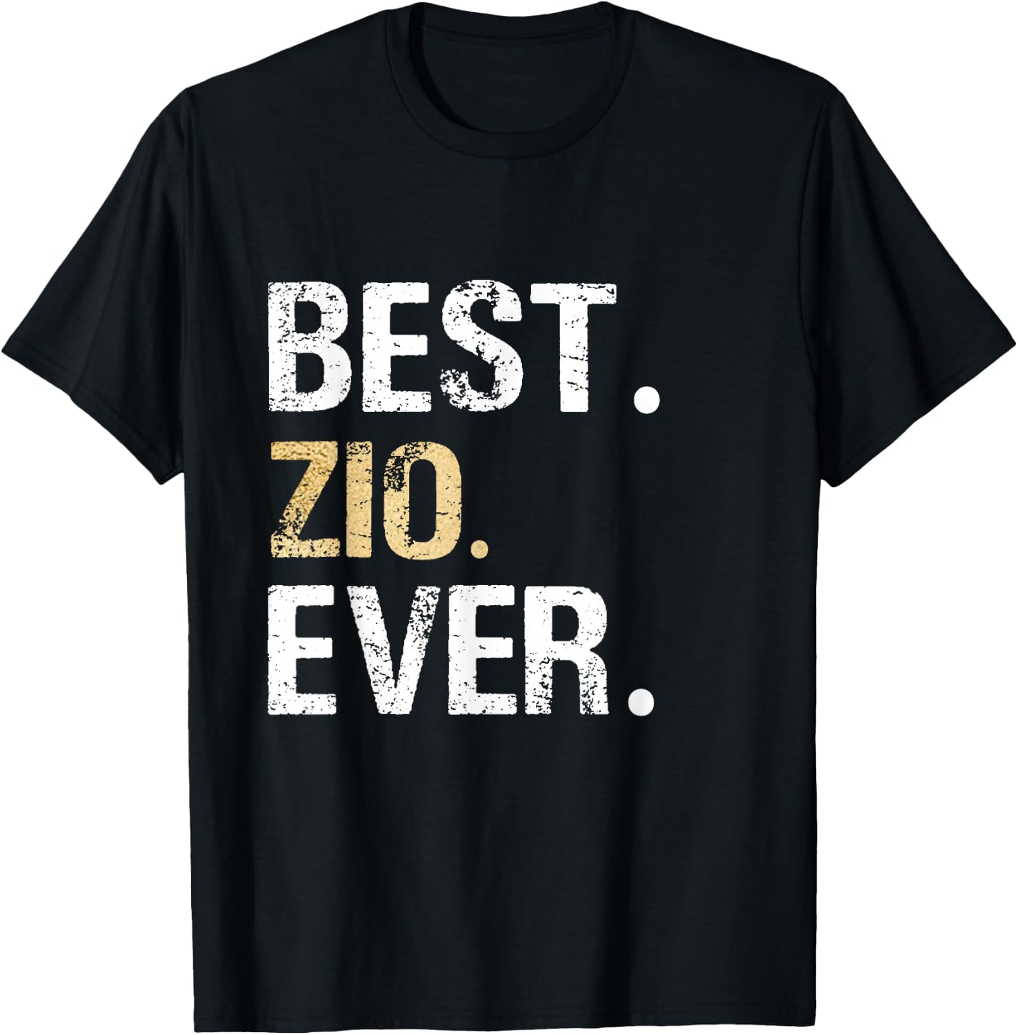 Best Zio Ever Graphic Italian Gift from Niece or Nephew T-Shirt - T-Shirt | Black