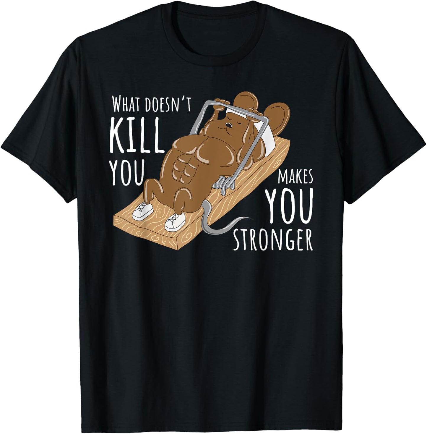 Gym Rat Workout Encouragement Funny Motivational Quote Gift T-Shirt - T-Shirt | Black