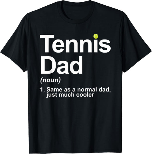 Cool Tennis Novelty Dad Tennis Lover Tennis Player T-Shirt - T-Shirt | Black