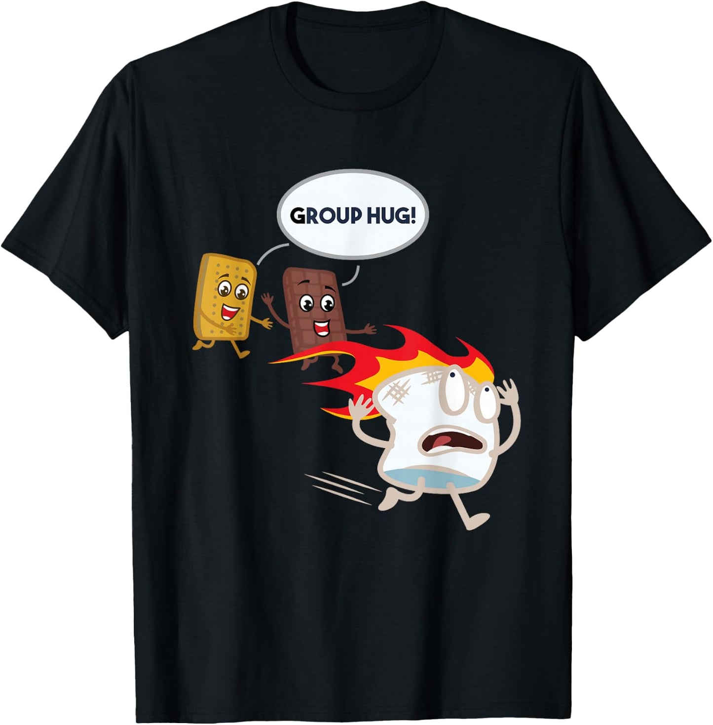Funny Smores Camping Roasting Outdoor Women T-Shirt - T-Shirt | Black