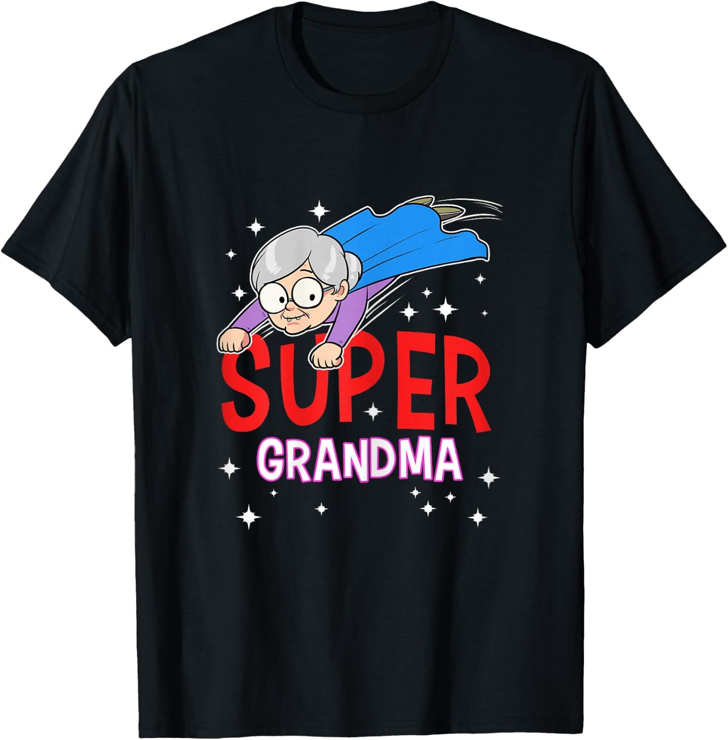 Super Grandma Superhero Grandma Nana Heroine T-Shirt - T-Shirt | Black