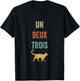 Un Deux Trois Vintage French Word Game T-Shirt - T-Shirt | Black