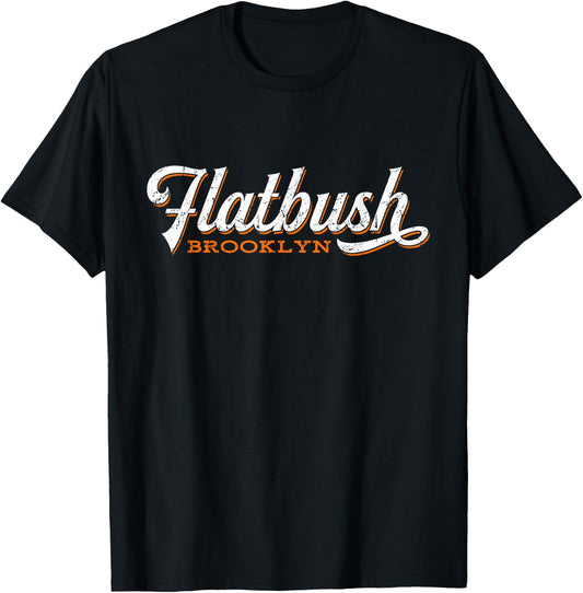 Flatbush Brooklyn New York Retro Cool T-Shirt - T-Shirt | Black