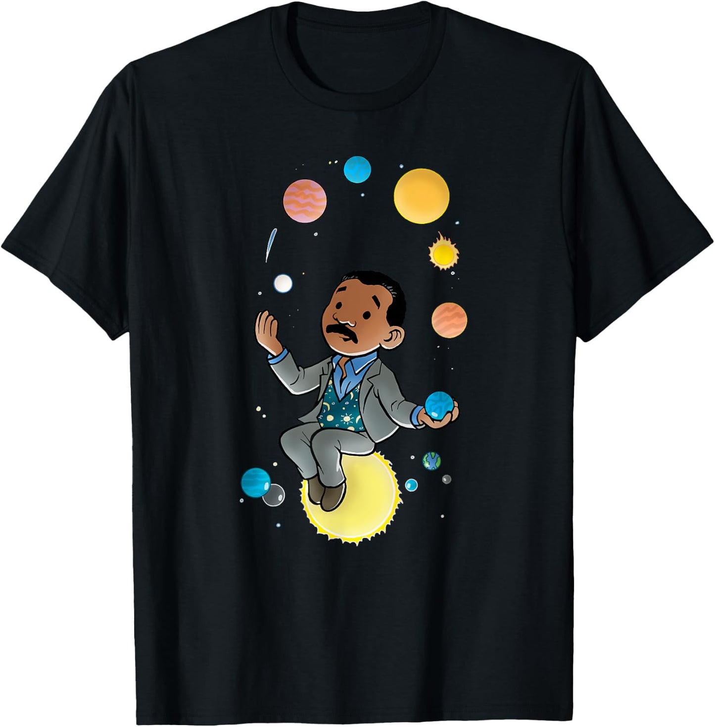 Neil deGrasse Tyson Solar System T-Shirt - T-Shirt | Black