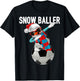 Snow Baller Dabbing Soccer Christmas Snowman Shirt Gift Kids T-Shirt - T-Shirt | Black