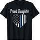 Proud Daughter of Police Officer - Law Enforcement Support T-Shirt - T-Shirt | Black