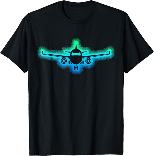 Airplane Pilot Plane Kids Toddler Boys Men T-Shirt - T-Shirt | Black