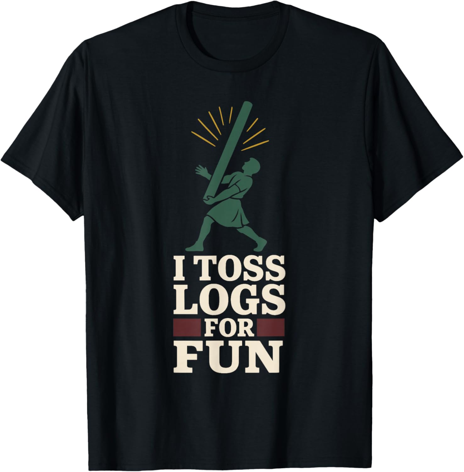 Highland Games Caber Tosser Clan Pride Scotland Strength T-Shirt - T-Shirt | Black