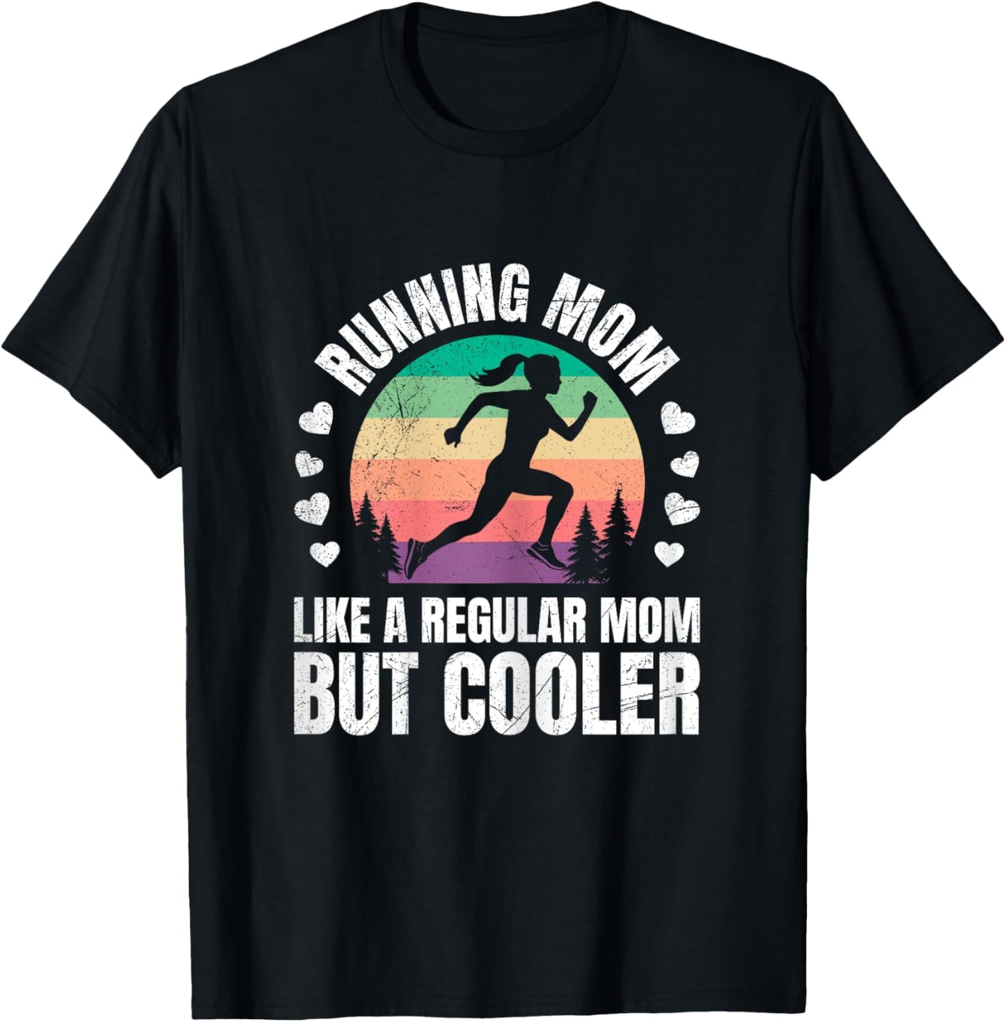 Mommy RUNNING MOM LIKE A REGULAR MOM BUT COOLER Running T-Shirt - T-Shirt | Black