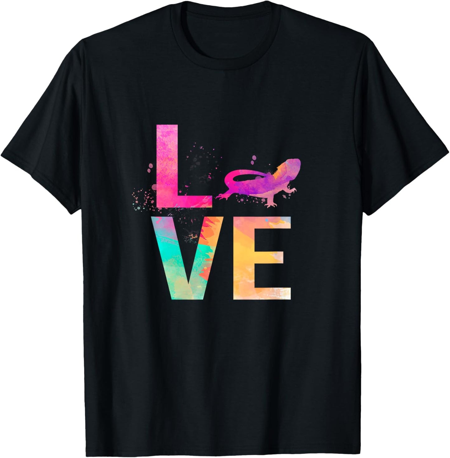 Colorful Bearded Dragon Mom Gifts Bearded Dragon T-Shirt - T-Shirt | Black