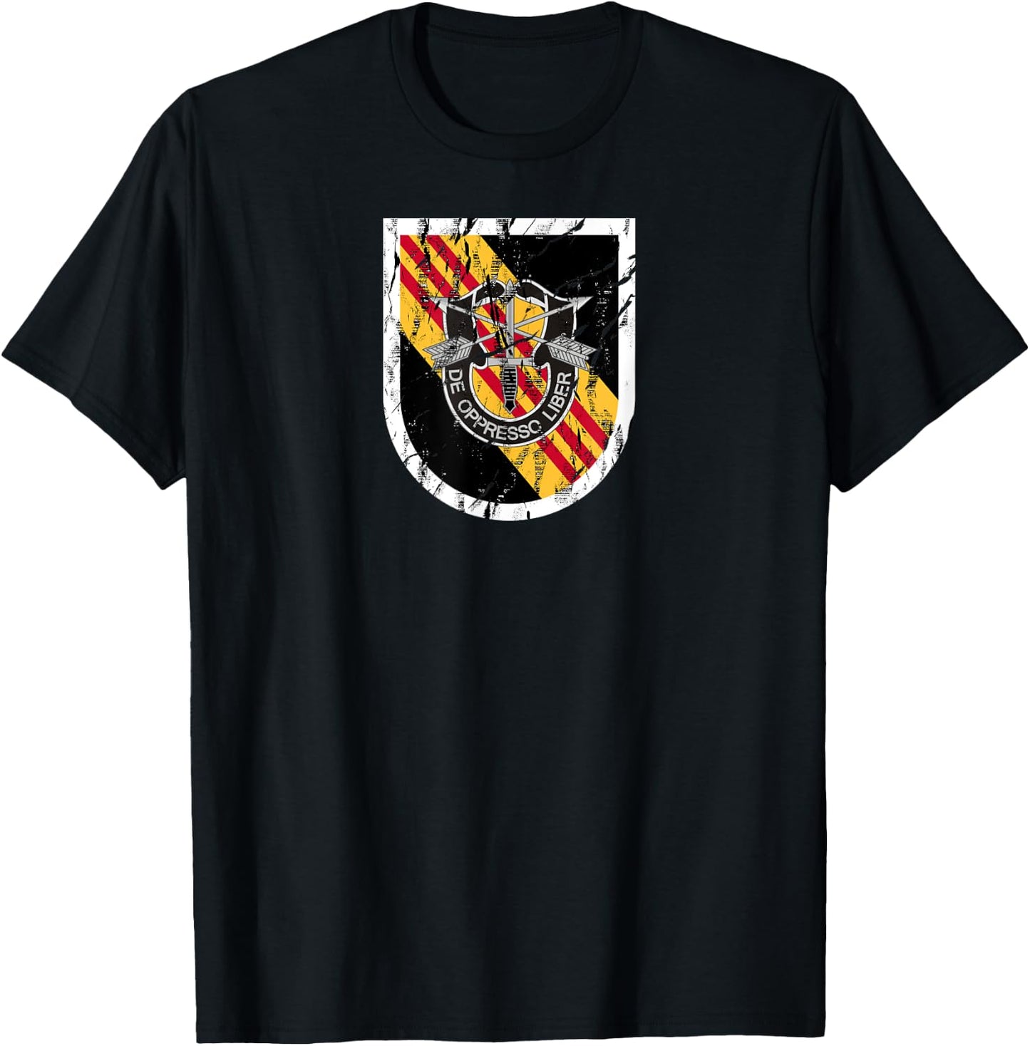 US Special Forces Shirt - 5th Group (SFG) - Distressed T-Shirt - T-Shirt | Black