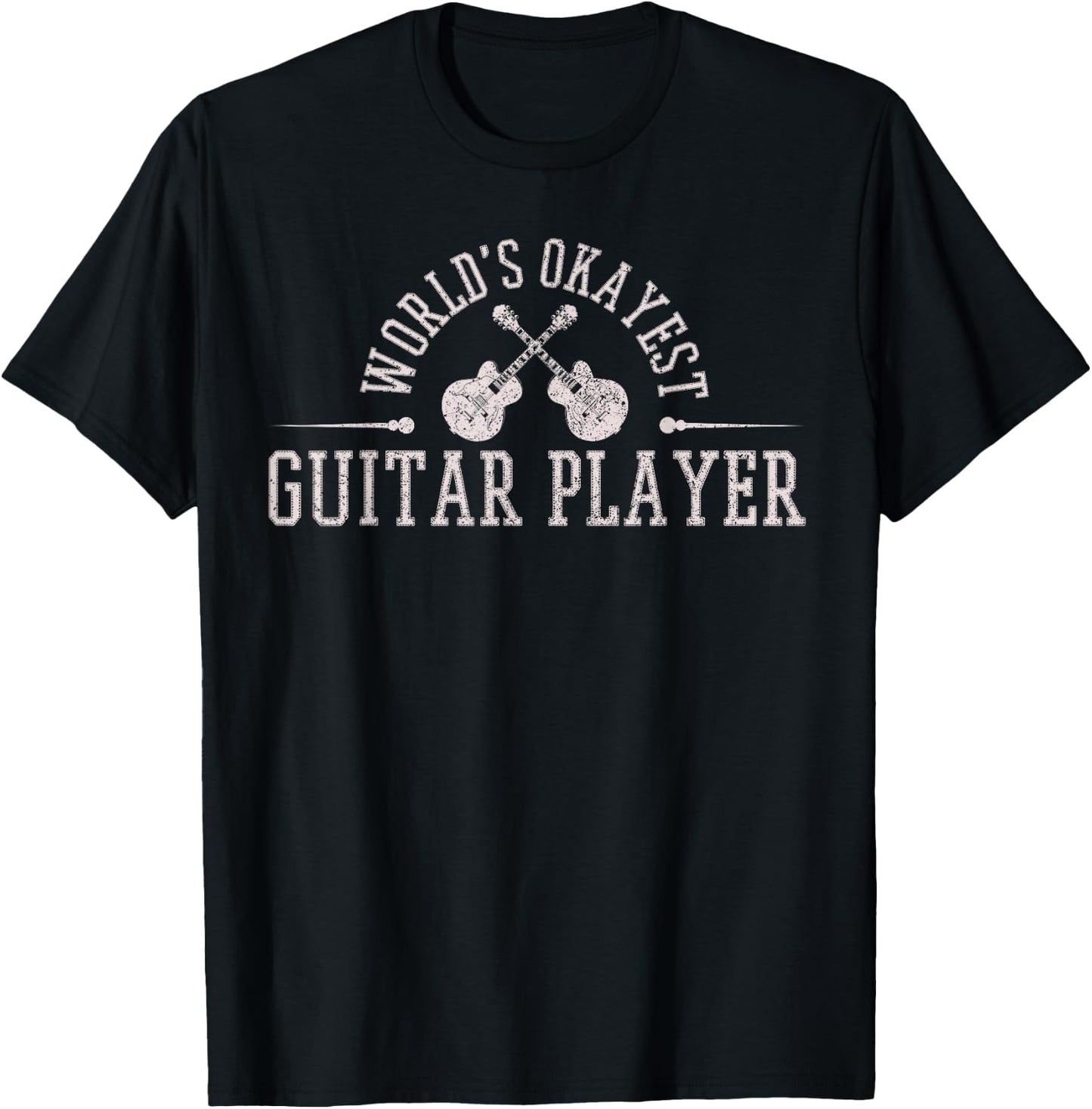 Guitarist Vintage Saying Funny Musician Guitar Gift T-Shirt - T-Shirt | Black