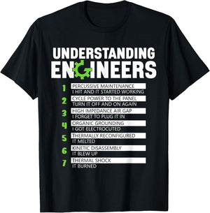 Understanding Engineers Men Funny Engineering Engineer T-Shirt - T-Shirt | Black