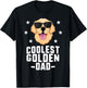 Coolest Golden Dad Retriever New Dog Owner T-Shirt - T-Shirt | Black