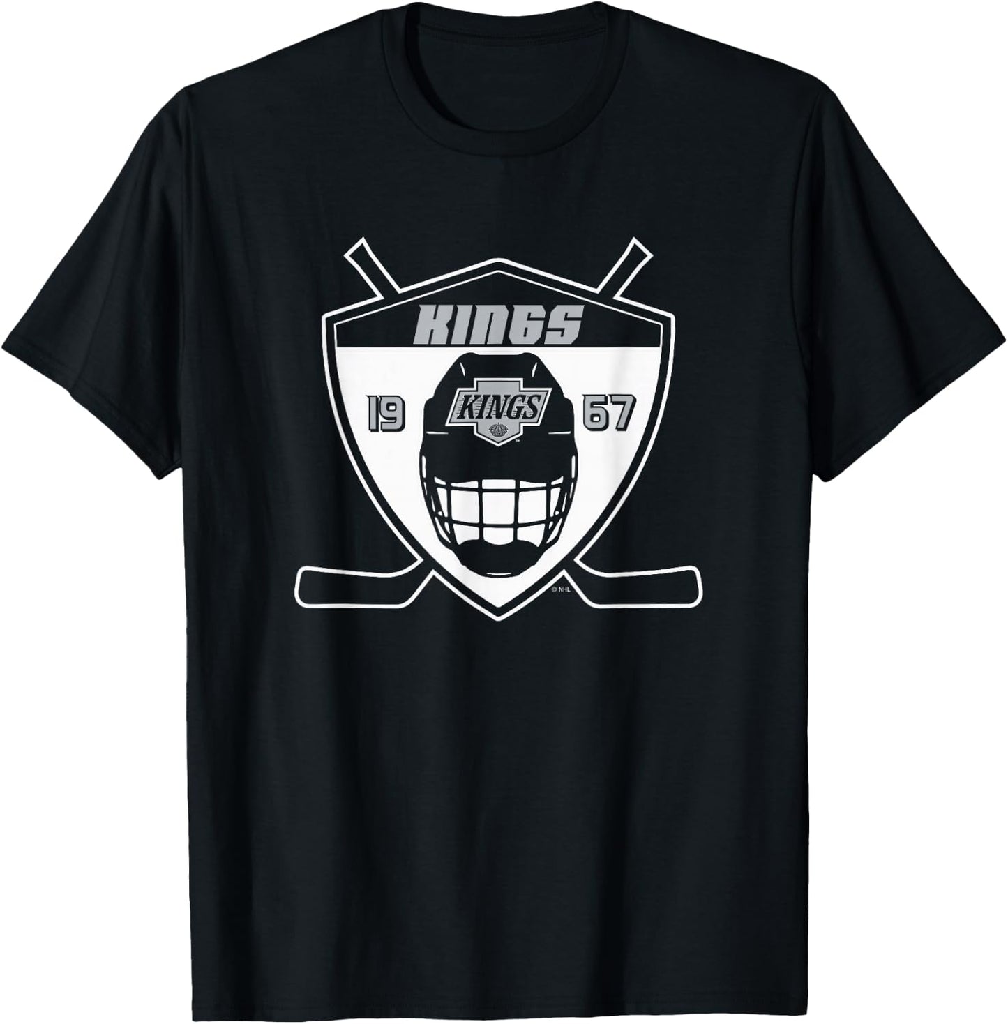 Los Angeles Kings Shield Black Officially Licensed T-Shirt - T-Shirt | Black
