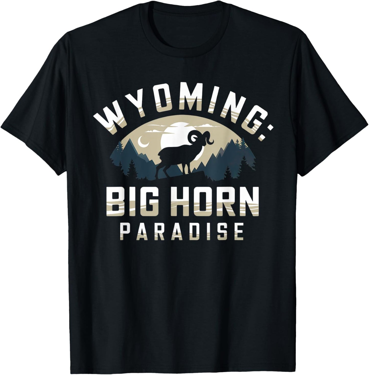 Big Horn Sheep – Iconic Western Wildlife Design T-Shirt - T-Shirt | Black