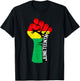 Power Fist Juneteenth 1865 Freedom African June 19th T-Shirt - T-Shirt | Black