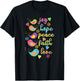 Joy Hope Peace Faith Love Birds Hearts Flowers T-Shirt - T-Shirt | Black