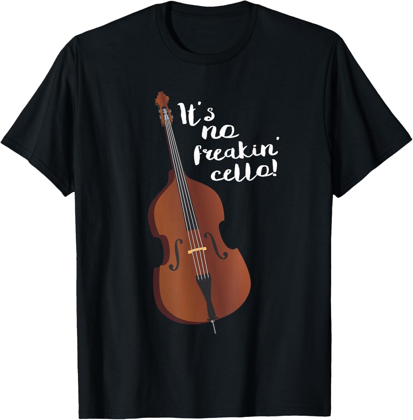 Funny Double Bass Player Musician Upright Bass Joke Bassist T-Shirt - T-Shirt | Black