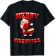 Hilarious Merry Kissmyass Christmas Santa T-Shirt - T-Shirt | Black