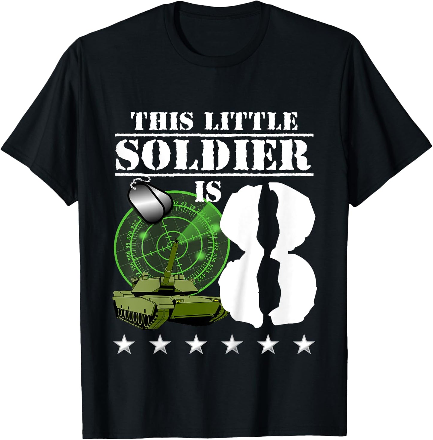 8 Year Old Soldier Birthday Military Themed Camo 8th Gift T-Shirt - T-Shirt | Black