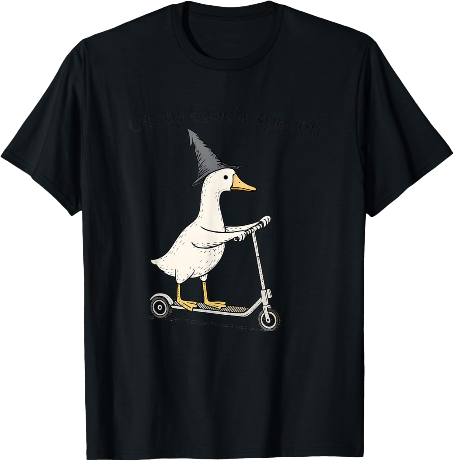 Off to Teach Speech SLP Goose Speech Therapist Men Women T-Shirt - T-Shirt | Black