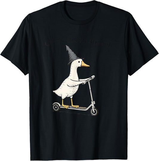 Off to Teach Speech SLP Goose Speech Therapist Men Women T-Shirt - T-Shirt | Black