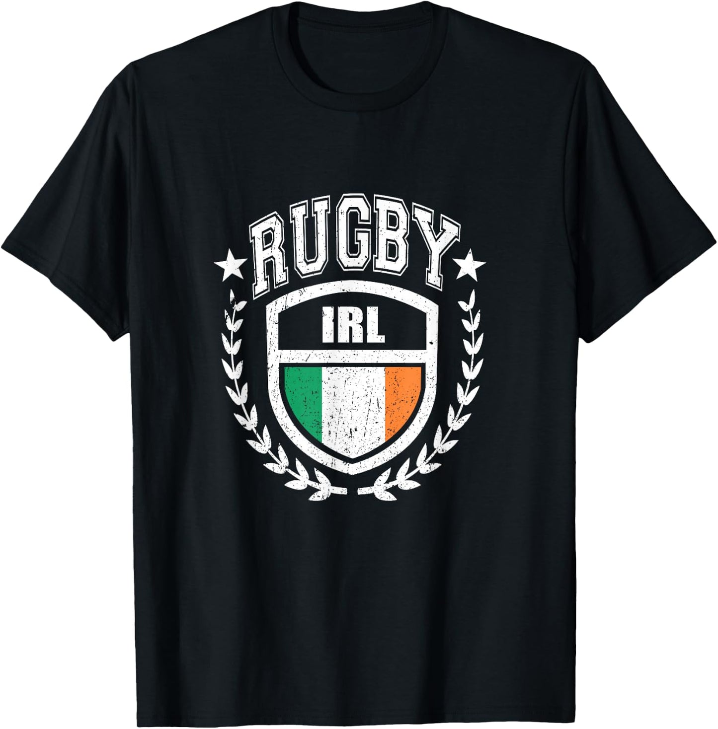 Ireland Rugby Equipment Irish Flag Vintage Sport T-Shirt - T-Shirt | Black