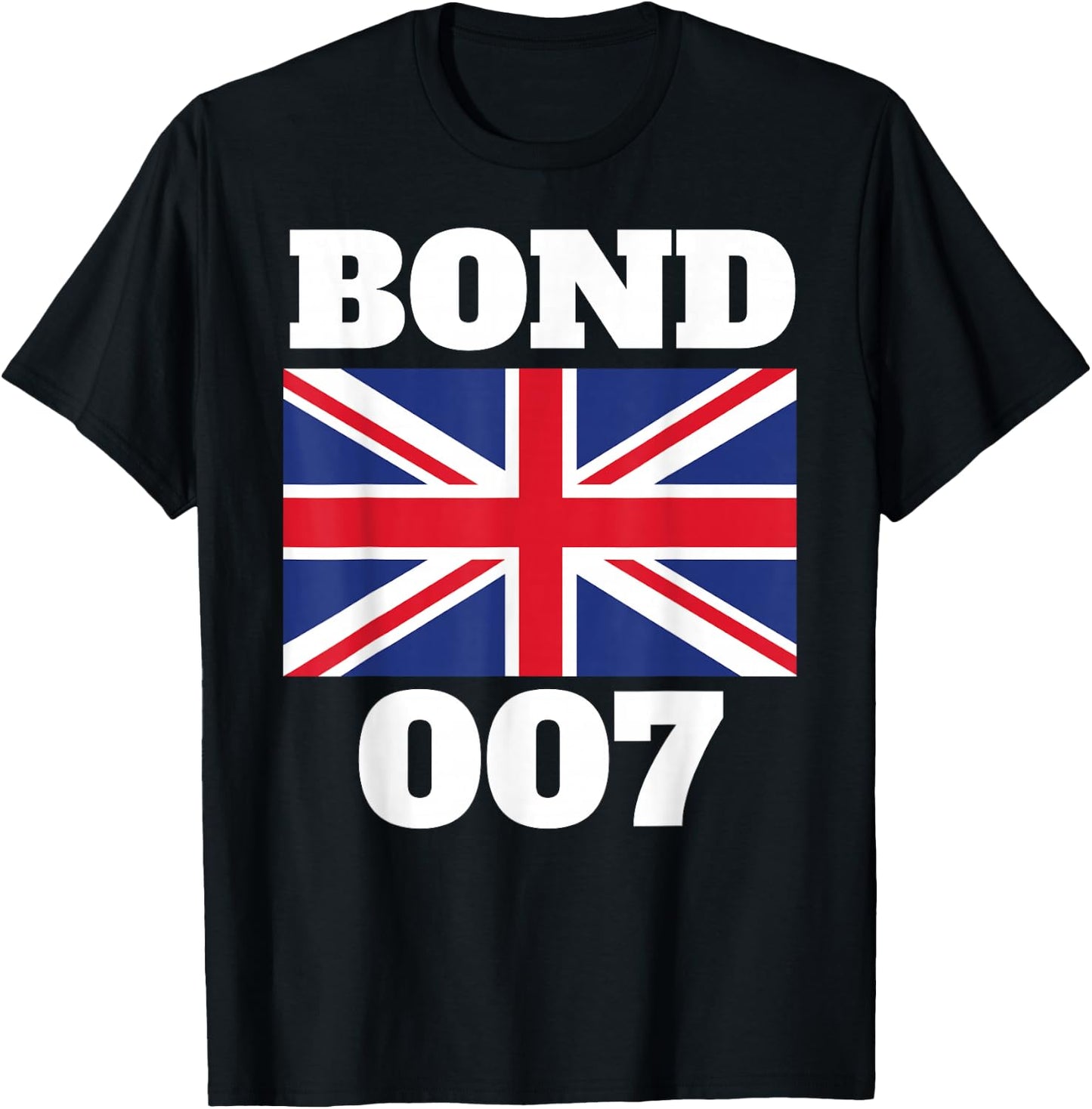 Bond Union Flag 007 Retro Shirt T-Shirt - T-Shirt | Black