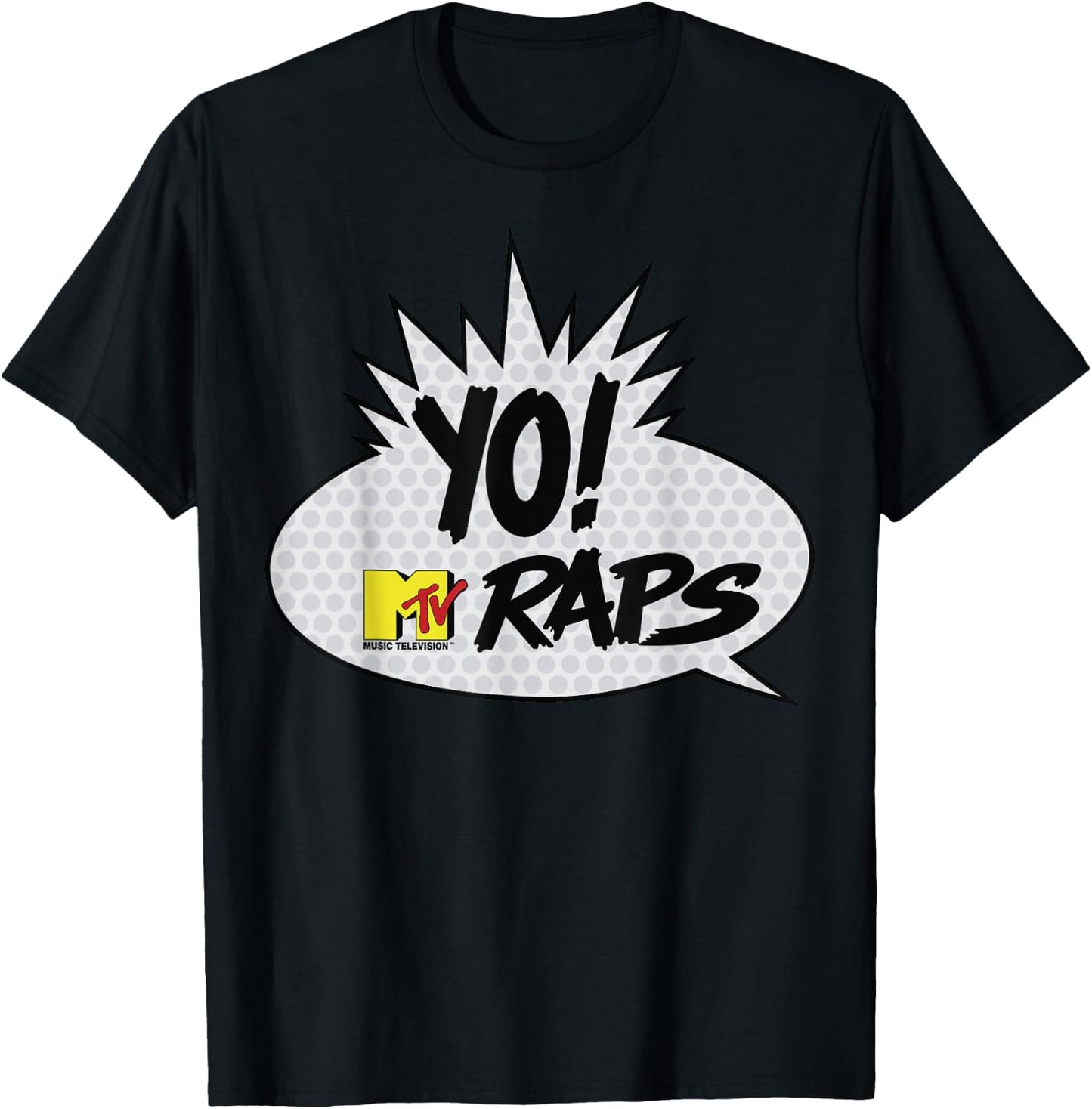 MTV YO! MTV Raps Comic Book Talk Bubble Small T-Shirt - T-Shirt | Black