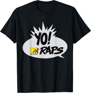 MTV YO! MTV Raps Comic Book Talk Bubble Small T-Shirt - T-Shirt | Black