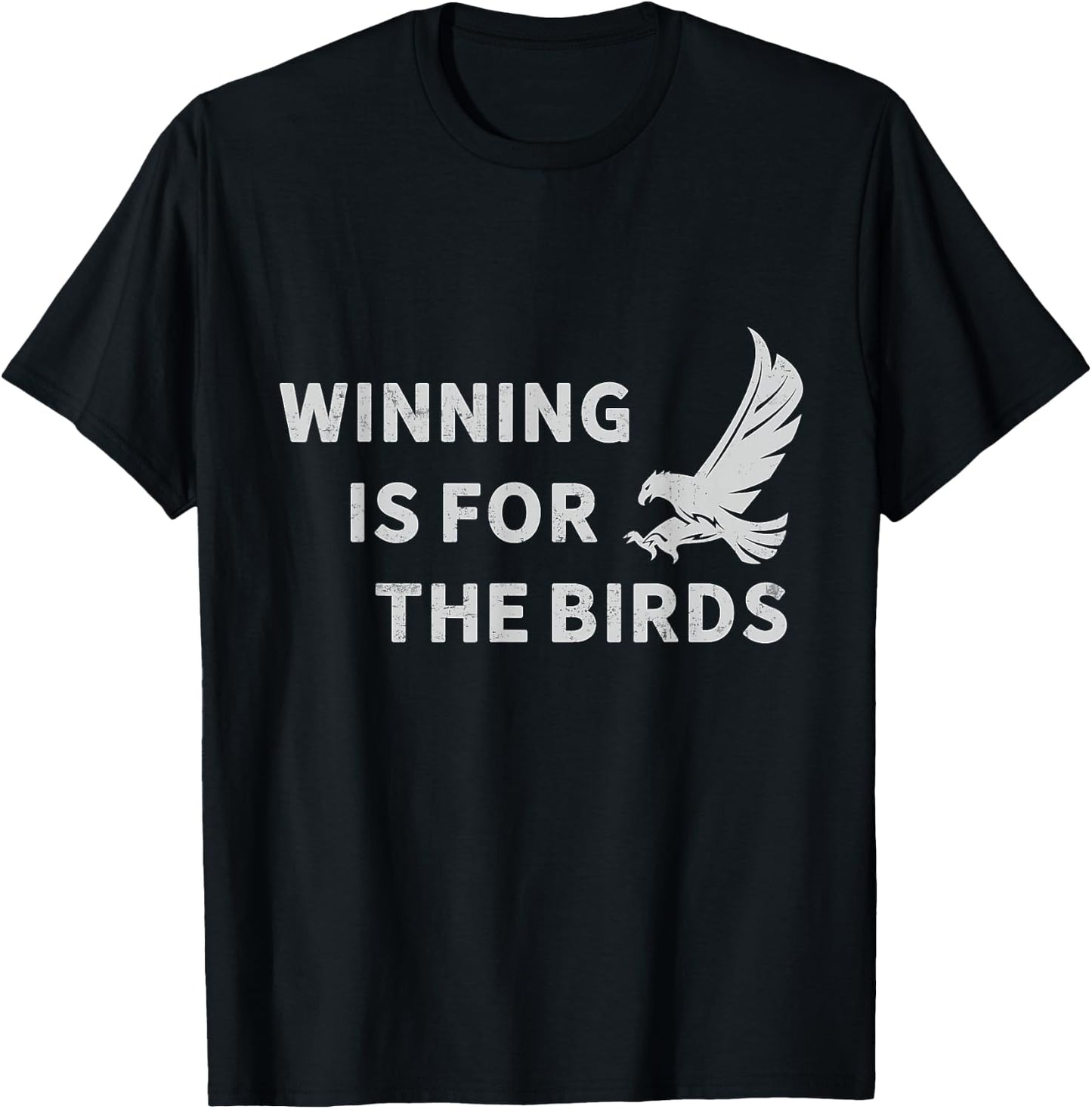 Winning Is For The Birds Vintage Eagle Mascot T-Shirt - T-Shirt | Black